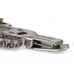 English Cocker Spaniel, Englische Cockerspaniel  - Brosche mit Clip, Startnummernhalter, versilberte Anstecknadel für Hundeausstellungen der Marke Art-Dog