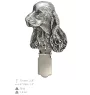 English Cocker Spaniel - brooch with a clip, holder for a start number, silver-plated dog show pin from the Art-Dog brand