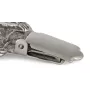 English Cocker Spaniel - brooch with a clip, holder for a start number, silver-plated dog show pin from the Art-Dog brand