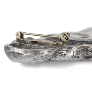 Cocker spaniel anglais - broche avec pince, support pour numéro de départ, épingle argentée pour exposition de chiens de la marque Art-Dog