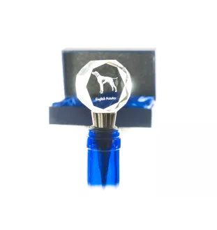 English Pointer - Bottle stopper, crystal wine stopper with photo, personalised gift for bartender by Art-Dog brand