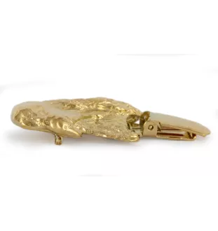 Cocker spaniel anglais - broche avec pince, support doré pour numéro de départ, élégante épingle pour exposition de chiens de la marque Art-Dog