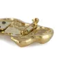 English Cocker Spaniel, Englische Cockerspaniel  - Brosche mit Clip, vergoldeter Startnummernhalter, elegante Hundeaustellungsnadel der Marke Art-Dog