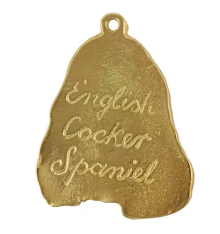 Cocker spaniel angielski I brelok i naszyjnik pozłacane w pudełku Art-Dog