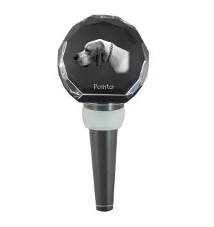 English Pointer, Englischer Pointer I - Kristallflaschenverschluss, einzigartiger Weinverschluss mit Foto, personalisiertes Geschenk für Sommelier der Marke Art-Dog