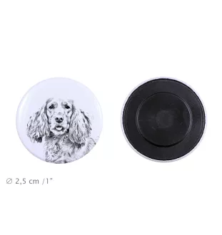 English Cocker Spaniel, Englische Cockerspaniel  Magnet mit einem Hundepfotenabdruck, außergewöhnlich leicht, starker Magnet, handgefertigtes Produkt der Marke Art-Dog