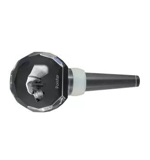 Pointer anglais I - Bouchon de bouteille en cristal, bouchon de vin unique avec photo, cadeau personnalisé pour sommelier par la marque Art-Dog