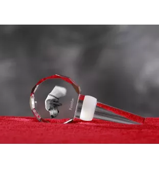 Pointer anglais I - Bouchon de bouteille en cristal, bouchon de vin unique avec photo, cadeau personnalisé pour sommelier par la marque Art-Dog