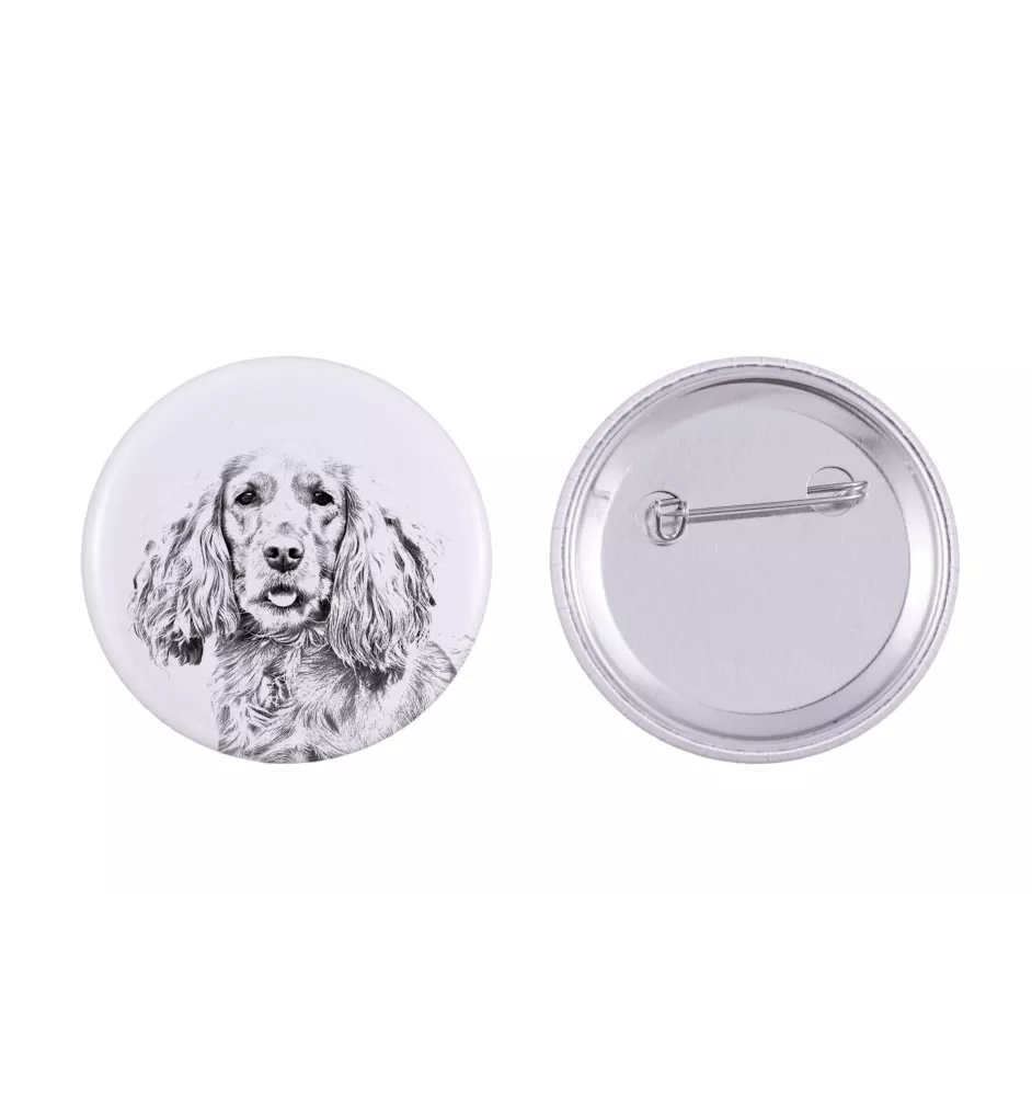 Cocker spaniel angielski przypinka z psem duża Art-Dog