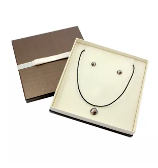 English Cocker Spaniel, Englische Cockerspaniel  - Schmuck mit Ihrem Foto-Box, Halskette und Ohrringe-Set, personalisierte Produkte der Marke Art-Dog.