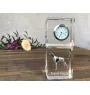 English Pointer, Englischer Pointer - Kristalluhr mit Foto, Hundebild im Kristall, personalisierte Schreibtischuhr von Art-Dog.