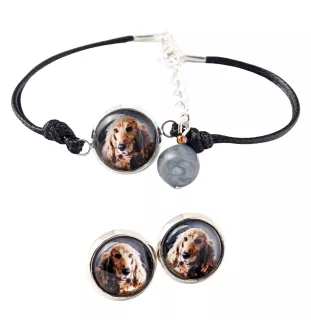English Cocker Spaniel - a set of jewelry with your photo, a woman's ornament, handmade item, a product made with passion for creating the Art-Dog brand.