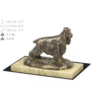 English Cocker Spaniel - dog figurine, dog silhouette figurine, trophy for Art-Dog dog show exhibition