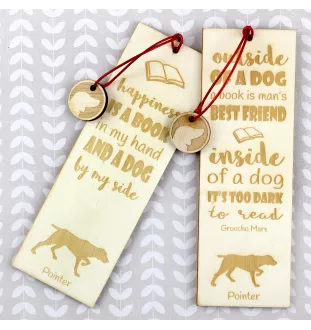 English Pointer, Englischer Pointer - Lesezeichen mit Hund, personalisiertes Lesezeichen, Geschenk für Bücherwurm von der Marke Art-Dog