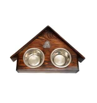 English Cocker Spaniel I - wooden stand with bowls for a dog, decorative dog bowls, a gift for adopting a dog from the Art-Dog brand