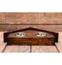 English Cocker Spaniel - wooden stand with bowls for a dog, decorative dog bowls, a gift for adopting a dog from the Art-Dog brand