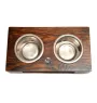 Cocker spaniel anglais - support en bois avec des bols pour chien, bols pour chien en acier, cadeau pour l'adoption d'un chien de la marque Art-Dog