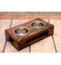 Cocker spaniel anglais - support en bois avec des bols pour chien, bols pour chien en acier, cadeau pour l'adoption d'un chien de la marque Art-Dog