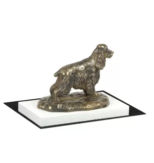 Cocker spaniel angielski statuetka na białym drewnie Art-Dog