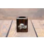 English Pointer - wooden candle holder with a dog, a unique souvenir after losing a dog, a handicraft from the Art-Dog brand