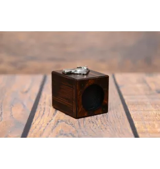 English Pointer - wooden candle holder with a dog, a unique souvenir after losing a dog, a handicraft from the Art-Dog brand