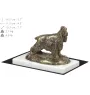 English Cocker Spaniel - dog figurine, statue on white marble, trophy for Art-Dog dog show exhibition