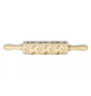 English Cocker Spaniel - rolling pin for dough with a dog, patterned rolling pin for ceramics, a gift for a cook from the Art-Dog brand