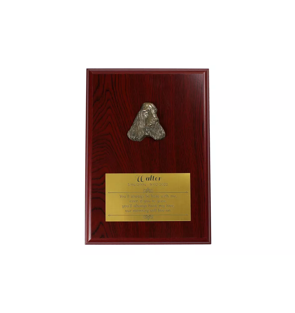 English Cocker Spaniel, Englische Cockerspaniel  I - Flachrelief eines Hundes, kleiner Dekor, realistische Plakette mit Hund von der Marke Art-Dog