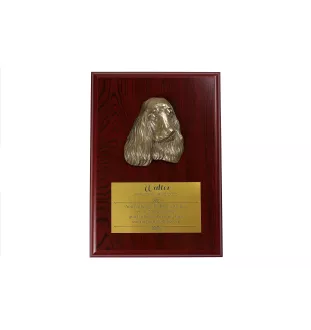 Cocker spaniel angielski II plakietki z zimnego brązu na drewnie Art-Dog