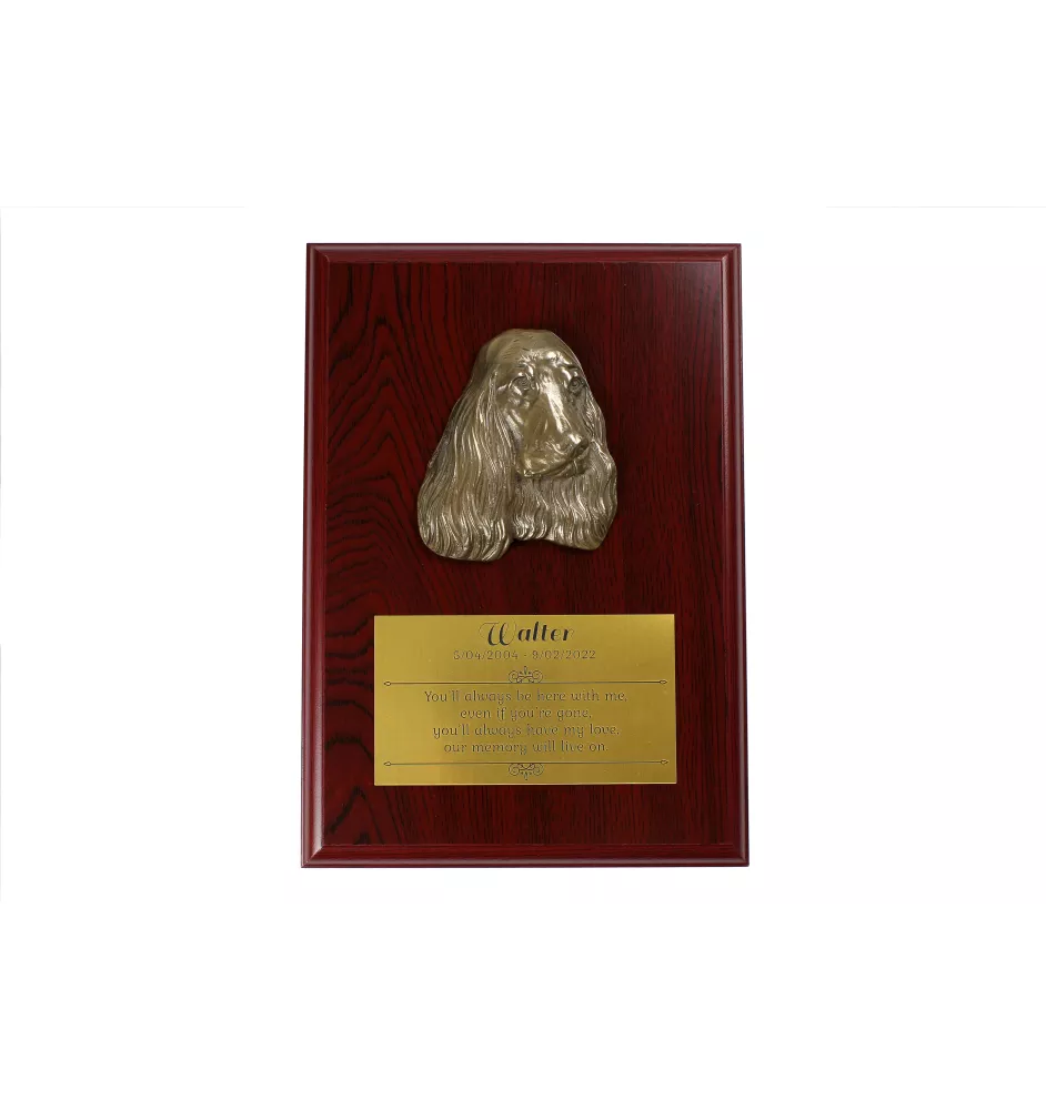 English Cocker Spaniel, Englische Cockerspaniel  II - Flachrelief eines Hundes, kleiner Dekor, realistische Plakette mit Hund von der Marke Art-Dog