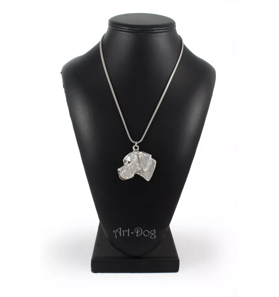 Pointer anglais I - un collier avec un chien, un pendentif de chien sur une chaîne en argent, un bijou unique de la marque Art-Dog