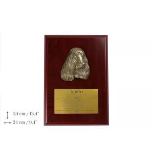 English Cocker Spaniel, Englische Cockerspaniel  II - Flachrelief eines Hundes, kleiner Dekor, realistische Plakette mit Hund von der Marke Art-Dog