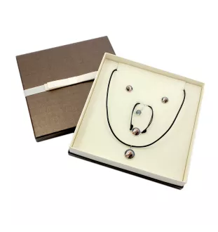 English Cocker Spaniel - a set of jewelry in a box, necklace, earrings, bracelet, products from the Art-Dog brand