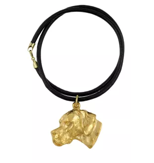 Pointer anglais I - porte-clés et collier avec chien dans une boîte, produit plaqué or de haute qualité, marque Art-Dog