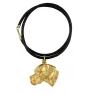 Pointer anglais I - porte-clés et collier avec chien dans une boîte, produit plaqué or de haute qualité, marque Art-Dog