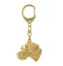 Pointer anglais I - porte-clés et collier avec chien dans une boîte, produit plaqué or de haute qualité, marque Art-Dog