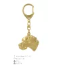 Pointer anglais I - porte-clés et collier avec chien dans une boîte, produit plaqué or de haute qualité, marque Art-Dog