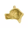 Pointer anglais - porte-clés et collier avec chien dans une boîte, produit plaqué or de haute qualité, marque Art-Dog