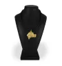 Pointer anglais - porte-clés et collier avec chien dans une boîte, produit plaqué or de haute qualité, marque Art-Dog
