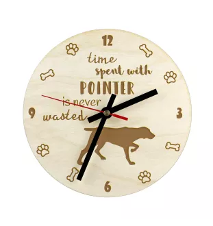 Pointer zegar ze sklejki większy Art-Dog