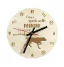 Pointer anglais - horloge avec chien, horloge en bois, horloge murale pour les amoureux des chiens, horloge de bureau et étagère, Art-Dog