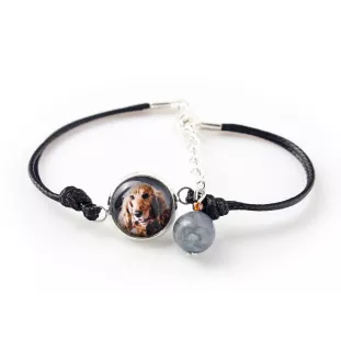 English Cocker Spaniel - a set of jewelry with your photo, handmade set, bracelet and necklace by Art.-Dog brand