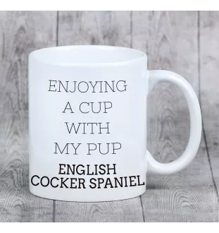 English Cocker Spaniel, Englische Cockerspaniel  - Becher mit einem Bild und dem Schriftzug geometrischer Hund Art-Dog
