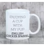 Cocker spaniel anglais - tasse avec une photo et un motif de chien géométrique Art-Dog