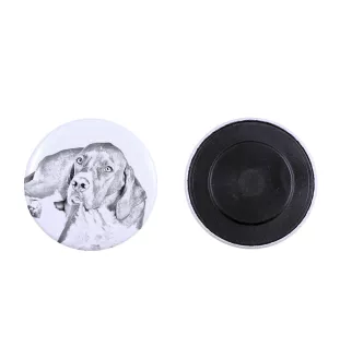 English Pointer, Englischer Pointer I Magnet mit einem Hundepfotenabdruck, außergewöhnlich leicht, starker Magnet, handgefertigtes Produkt der Marke Art-Dog