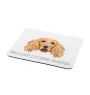English Cocker Spaniel, Englische Cockerspaniel  - geometrisches Mauspad mit Bild und Aufschrift von Art-Dog