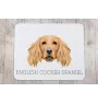 English Cocker Spaniel - geometric mouse pad with a picture and text by Art-Dog