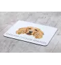 English Cocker Spaniel, Englische Cockerspaniel  - geometrisches Mauspad mit Bild und Aufschrift von Art-Dog