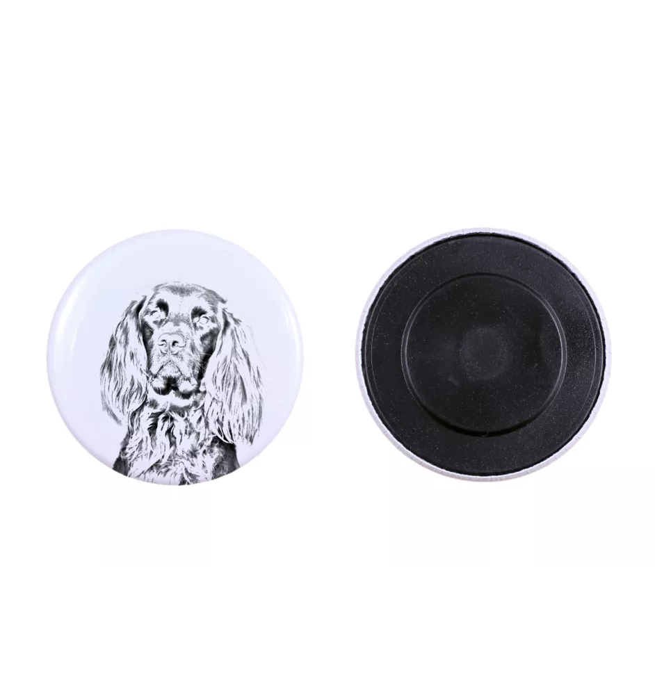 English Pointer, Englischer Pointer Magnet mit einem Hundepfotenabdruck, außergewöhnlich leicht, starker Magnet, handgefertigtes Produkt der Marke Art-Dog