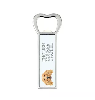 Cocker spaniel anglais - ouvre-bouteille avec une image et une inscription pour la bière Art-Dog